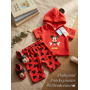 Дитячий махровий костюм Mickey Mouse (худі з вушками та шорти) — Червоний