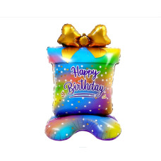 Кулька фольгована підлогова "Happy birthday""