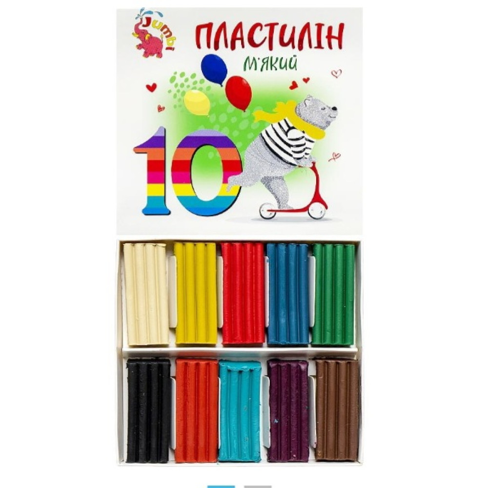 Пластилін Jumbi, 10 кольорів