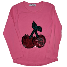 Котоновий реглан із вишеньками