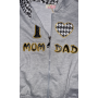 Сірий костюм для дівчинки love mom dad 