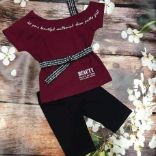 Літній костюм марсал