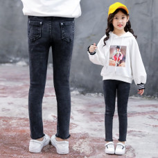 Чорні джинсові скіні для дівчаток