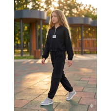 Чорний демісезонний костюм