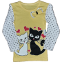 Котоновий реглан із кицями