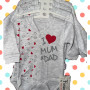 Блакитний боді «I love mom & dad”